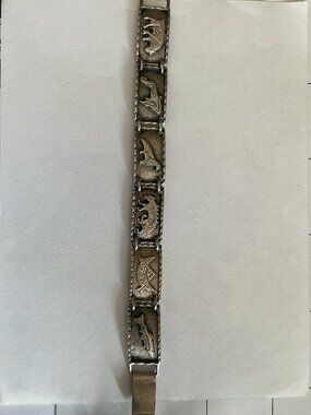 Vintage Silver-tone Canadian Tourist Souvenir Bracelet